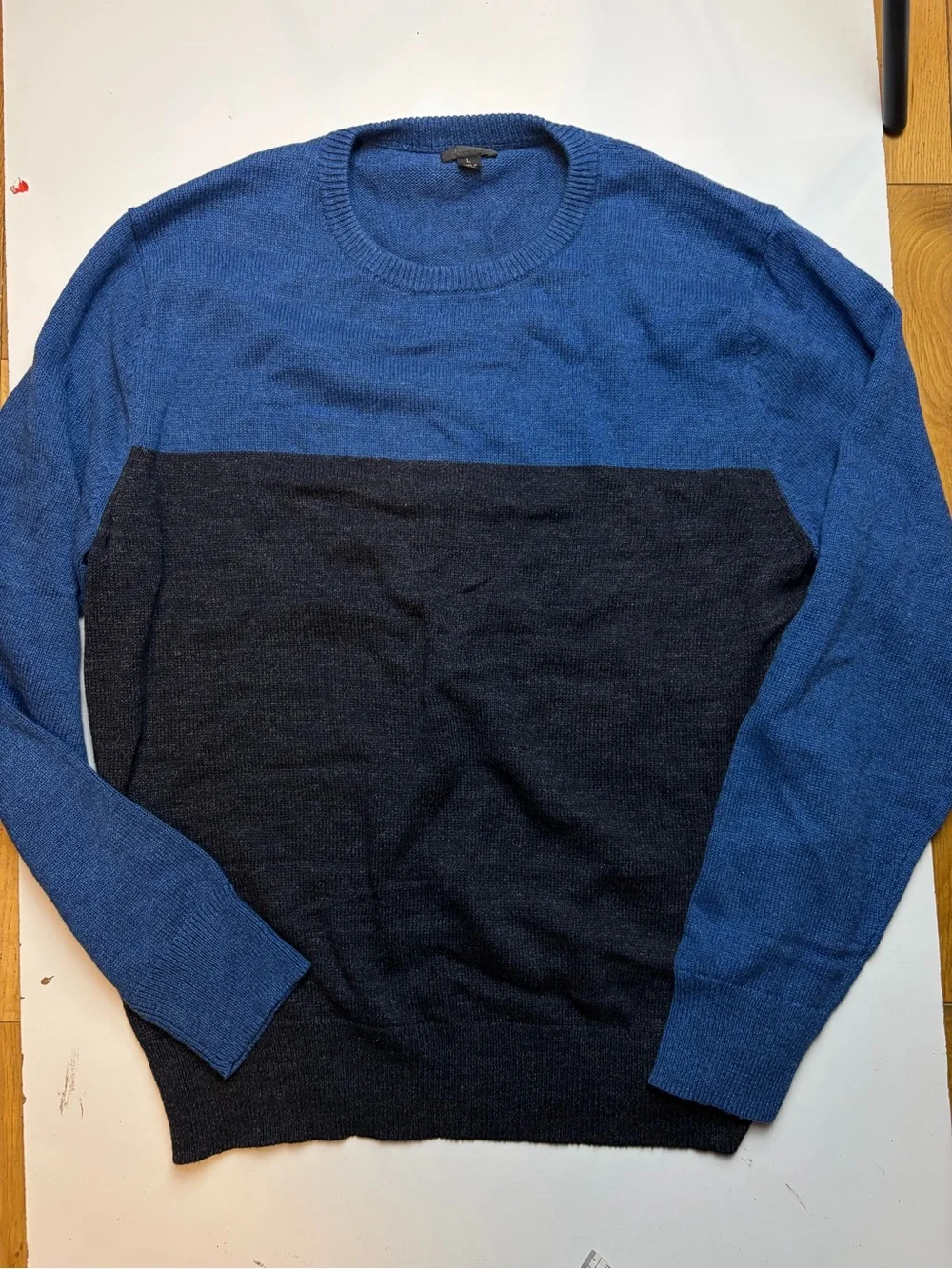 J.Crew Cotton-wool colorblock crewneck sweater AD404